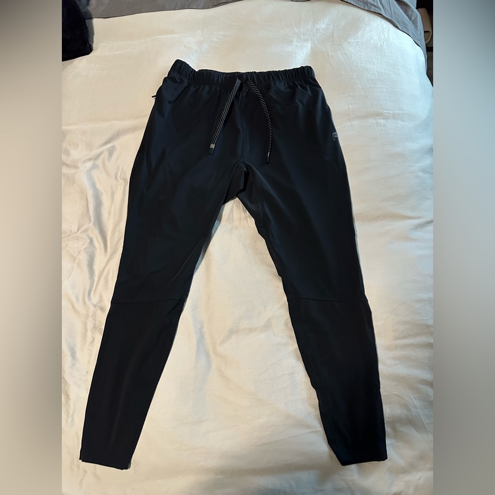 Mens Fabletics Training Gym Workout Slim-Fit Pants - Black Size Medium